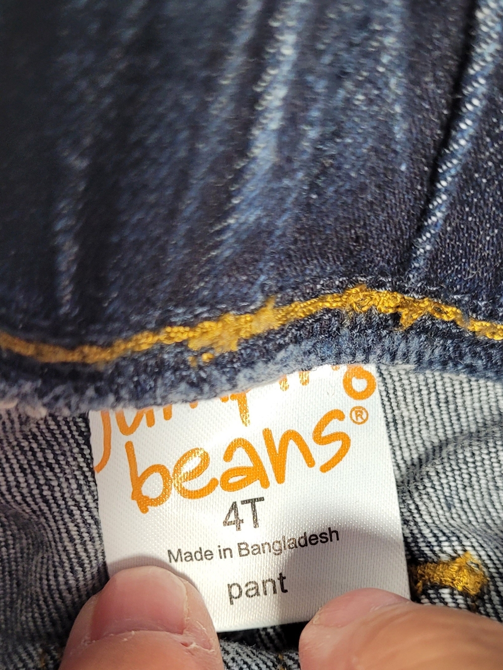 jumping beans Navy Blue Jeans with Yellow Stitching - Picture 2 of 3